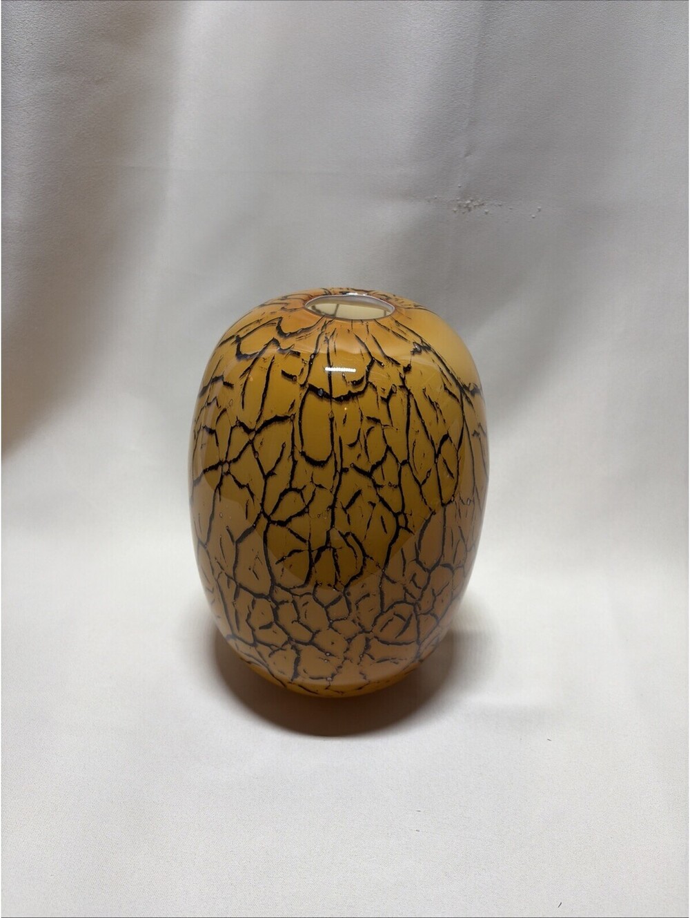 vintage 1970s Polish art glass vase made by the Tarnowiec Glass Factory